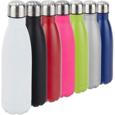 Relaxdays Bottiglia in Acciaio Inox - Isolamento a Vuoto 500ml - Esterno Relaxdays Bottiglia in Acciaio Inox - Isolamento a Vuoto 500ml - Esterno