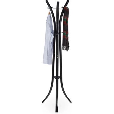 Relaxdays Metal Coat Rack - 175cm, Black, Modern Design Relaxdays Metal Coat Rack - 175cm, Black, Modern Design