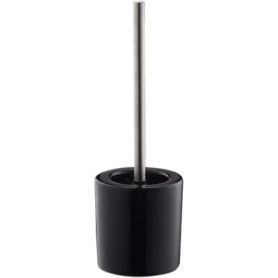 Relaxdays Set WC - Ceramica, Nero, 38,5x12,5cm Relaxdays Set WC - Ceramica, Nero, 38,5x12,5cm