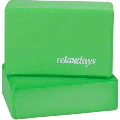 Zestaw 2 klocków do jogi Relaxdays - Pianka trwała, Antypoślizg, 8x23x15 cm Zestaw 2 klocków do jogi Relaxdays - Pianka trwała, Antypoślizg, 8x23x15 cm