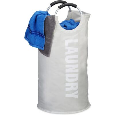 Relaxdays White Foldable Laundry Basket - Laundry Storage Relaxdays White Foldable Laundry Basket - Laundry Storage