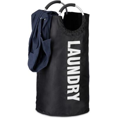 Relaxdays 10023949_46 Wäschekorb - 100 L, Faltbar, Aluminium, Polyester Relaxdays 10023949_46 Wäschekorb - 100 L, Faltbar, Aluminium, Polyester
