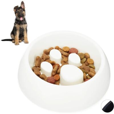 RELAXDAYS Vita Långsam Foder Bowl för Hundar och Katter RELAXDAYS Vita Långsam Foder Bowl för Hundar och Katter