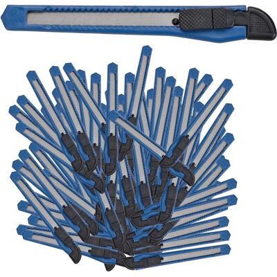 Relaxdays Modelo Cutter - Biselado, 9mm, Azul - Cúter de utilidad Relaxdays Modelo Cutter - Biselado, 9mm, Azul - Cúter de utilidad