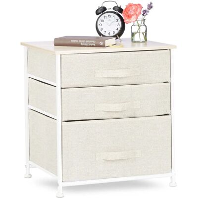 Relaxdays Storage Unit - Beige - 3-5 Fabric Drawers Relaxdays Storage Unit - Beige - 3-5 Fabric Drawers
