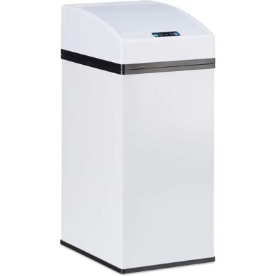 Relaxdays 4052025949693 Waste Container - Black, White - Rectangular Plastic, Steel Relaxdays 4052025949693 Waste Container - Black, White - Rectangular Plastic, Steel