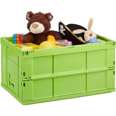 Relaxdays Aufbewahrungsbox - Klappbar, 60L, Grün, 58.5x40x31.5cm Relaxdays Aufbewahrungsbox - Klappbar, 60L, Grün, 58.5x40x31.5cm