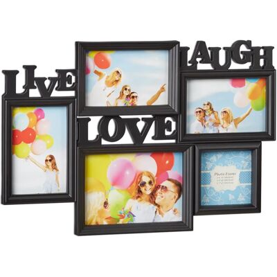 RELAXDAYS Mehrfachbildrahmen Live Love Laugh - Wanddekoration RELAXDAYS Mehrfachbildrahmen Live Love Laugh - Wanddekoration