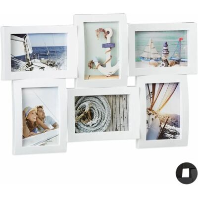 Relaxdays Marco de Fotos Múltiple 6 Fotos - Decoración de Pared Relaxdays Marco de Fotos Múltiple 6 Fotos - Decoración de Pared