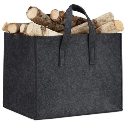Relaxdays firewood rack - Storage in felt - Anthracite Relaxdays firewood rack - Storage in felt - Anthracite