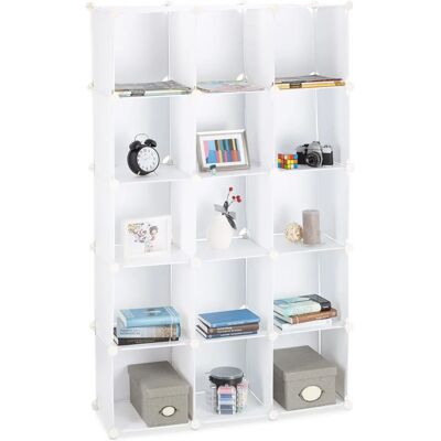 Relaxdays Witte Modulair Opslagsysteem - Boekenkast Relaxdays Witte Modulair Opslagsysteem - Boekenkast