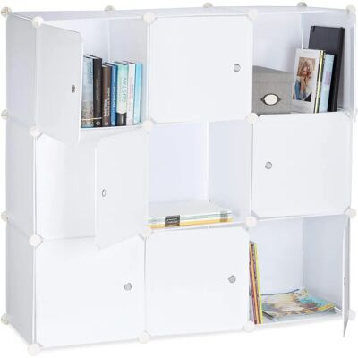 Armadio modulare Relaxdays - 9 scomparti, bianco Armadio modulare Relaxdays - 9 scomparti, bianco