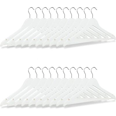 Relaxdays Wooden Clothes Hangers Set - 20 pcs Relaxdays Wooden Clothes Hangers Set - 20 pcs