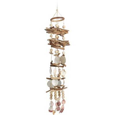 Relaxdays Carillon avec Coquillages - Décoration Maritime en Bois - 107cm - Publicité Relaxdays Carillon avec Coquillages - Décoration Maritime en Bois - 107cm - Publicité