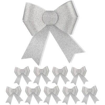 RELAXDAYS Silver Gift Bow Set - Gift Decorations RELAXDAYS Silver Gift Bow Set - Gift Decorations