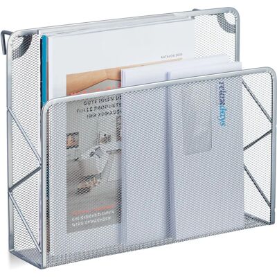 Relaxdays Wall Organizer with Large Storage, Silver - Wall Organizer Relaxdays Wall Organizer with Large Storage, Silver - Wall Organizer