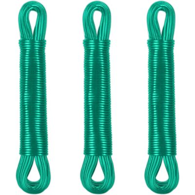 Relaxdays Clothesline Set - 3 x 20m, Green - Indoor & Outdoor Relaxdays Clothesline Set - 3 x 20m, Green - Indoor & Outdoor