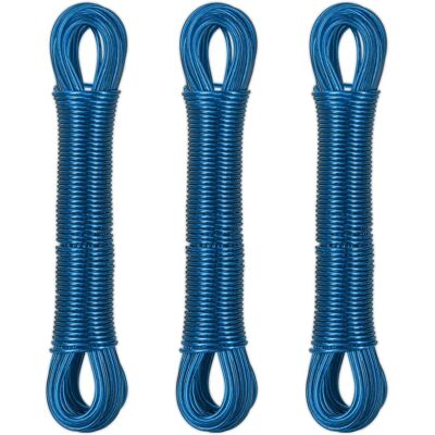 Relaxdays Clothesline Set 3 - 20 m UV-Resistant Steel & PVC Relaxdays Clothesline Set 3 - 20 m UV-Resistant Steel & PVC