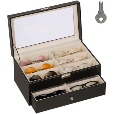 Organizer per occhiali Relaxdays - 12 paia, Velluto, Finestra di vetro - Accessori occhiali Organizer per occhiali Relaxdays - 12 paia, Velluto, Finestra di vetro - Accessori occhiali