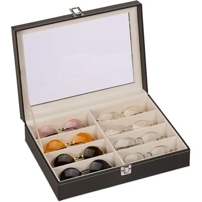 RELAXDAYS Draagbare Brillen Organizer, 8 Vakken - Opbergdoos RELAXDAYS Draagbare Brillen Organizer, 8 Vakken - Opbergdoos