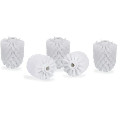 Relaxdays Toalettborsthuvuden - Pack av 5 - Vit Relaxdays Toalettborsthuvuden - Pack av 5 - Vit