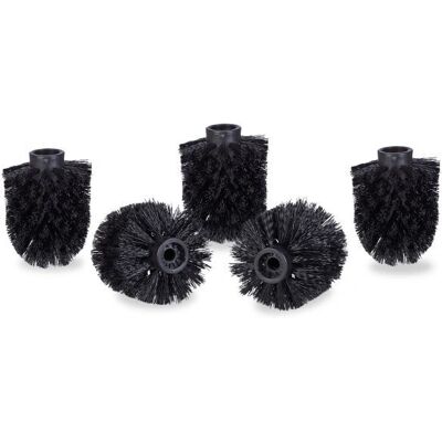 Relaxdays Toilet Brush Replacement Set - Black Relaxdays Toilet Brush Replacement Set - Black