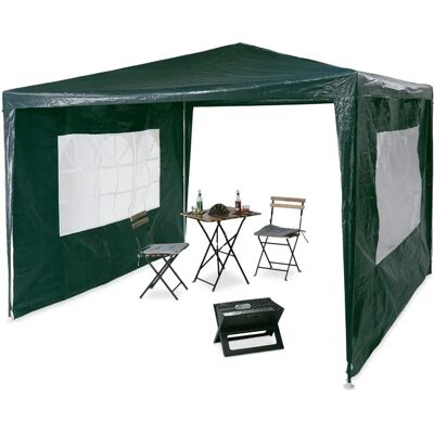 Relaxdays Tuin Tarp 3x3m met 2 Zijwanden - Buiten Festival Schuilplaats Relaxdays Tuin Tarp 3x3m met 2 Zijwanden - Buiten Festival Schuilplaats