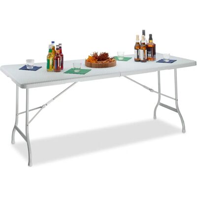 Table de jardin rectangulaire blanche Relaxdays Bastian - Jardin/ Camping - Publicité Table de jardin rectangulaire blanche Relaxdays Bastian - Jardin/ Camping - Publicité