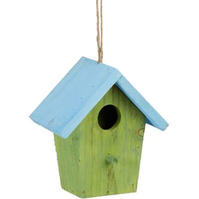 Relaxdays Casetta Uccelli - Verde Blu Legno Appeso Relaxdays Casetta Uccelli - Verde Blu Legno Appeso