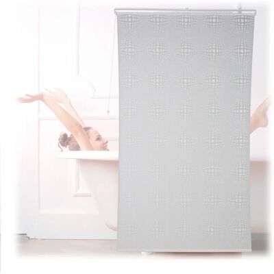 Relaxdays Weiße Halbtransparente Geometrische Duschvorhang - Dusch Typ Relaxdays Weiße Halbtransparente Geometrische Duschvorhang - Dusch Typ