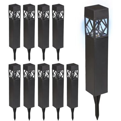 RELAXDAYS Garten Solarlampen Set 10 mit weißen LEDs RELAXDAYS Garten Solarlampen Set 10 mit weißen LEDs