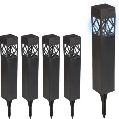 RELAXDAYS Garten Solarlampen Set 5 - Wasserdicht, Sensor, 41cm RELAXDAYS Garten Solarlampen Set 5 - Wasserdicht, Sensor, 41cm