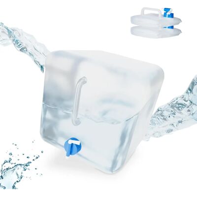 Set de 3 bidones plegables de agua Relaxdays - 20L sin BPA Azul Set de 3 bidones plegables de agua Relaxdays - 20L sin BPA Azul