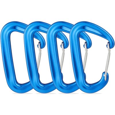 Relaxdays Aluminiumkarabiner Set - 1700kg, Blå Relaxdays Aluminiumkarabiner Set - 1700kg, Blå