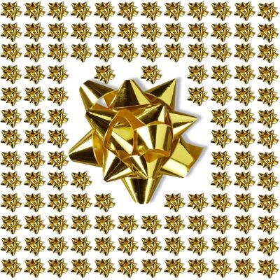 Relaxdays Geschenkverpackung, 200x Geschenkschleife, Gold Relaxdays Geschenkverpackung, 200x Geschenkschleife, Gold
