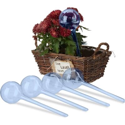 Relaxdays Bewässerungskugel - Set aus 5, Blau, 28x8 cm, 250 ml Relaxdays Bewässerungskugel - Set aus 5, Blau, 28x8 cm, 250 ml