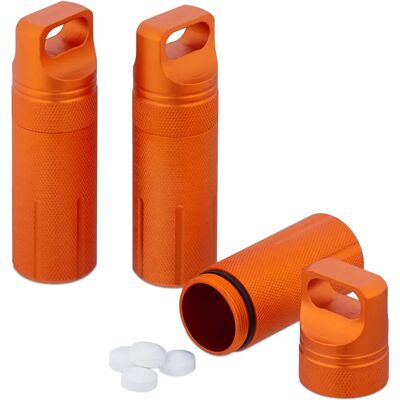 RELAXDAYS Tragbare Pillenkapsel, Reiseetui, Orange RELAXDAYS Tragbare Pillenkapsel, Reiseetui, Orange