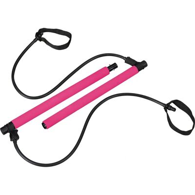 RELAXDAYS - Set weerstandsbanden en stang voor Pilates - Roze RELAXDAYS - Set weerstandsbanden en stang voor Pilates - Roze