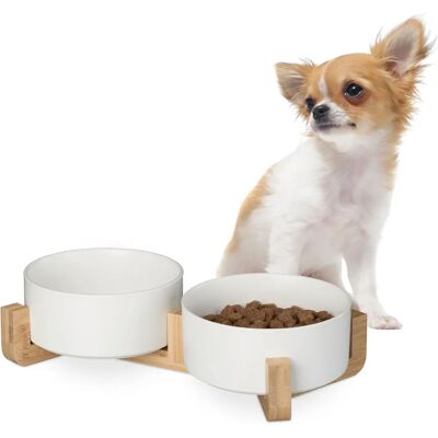 RELAXDAYS Support per cani in ceramica e bambù RELAXDAYS Support per cani in ceramica e bambù
