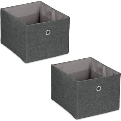 Relaxdays Aufbewahrungsboxen-Set aus 2 - Faltbare Stofforganizer Relaxdays Aufbewahrungsboxen-Set aus 2 - Faltbare Stofforganizer