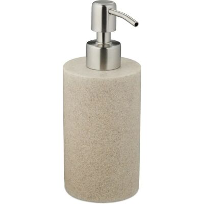 Relaxdays Dispenser di Sapone Manuale - 180ml - Elegant Stone Design - Bathroom & Kitchen - Refillable Relaxdays Dispenser di Sapone Manuale - 180ml - Elegant Stone Design - Bathroom & Kitchen - Refillable
