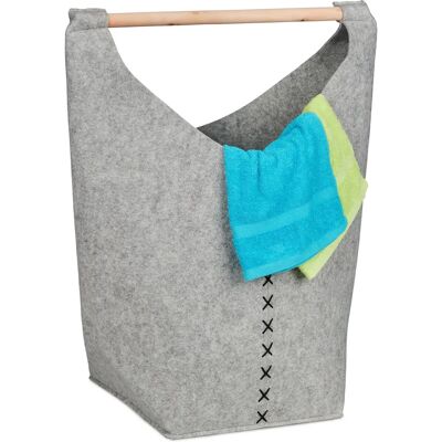 Relaxdays Cesto de Fieltro 50L - Cesto de Ropa Sucia Relaxdays Cesto de Fieltro 50L - Cesto de Ropa Sucia