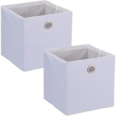 Relaxdays Aufbewahrungsboxen Set 2 Weiß - Aufbewahrungsboxen Relaxdays Aufbewahrungsboxen Set 2 Weiß - Aufbewahrungsboxen