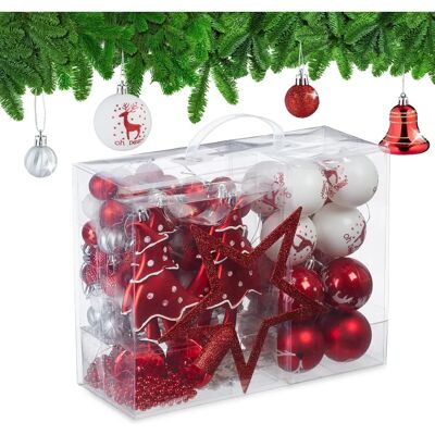 Relaxdays Weihnachtsbaum Schmuck - 103 Teile, Stern, Girlande Relaxdays Weihnachtsbaum Schmuck - 103 Teile, Stern, Girlande