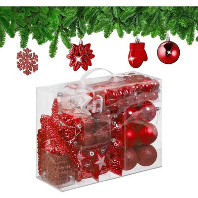 Relaxdays Rote Weihnachtsbaumkugeln Set 100 - Dekorationen & Ornamente Relaxdays Rote Weihnachtsbaumkugeln Set 100 - Dekorationen & Ornamente