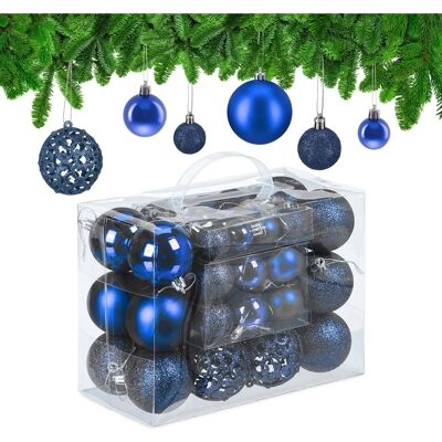 RELAXDAYS Blue Christmas Ball Set - Decorations for Tree & Wreath RELAXDAYS Blue Christmas Ball Set - Decorations for Tree & Wreath