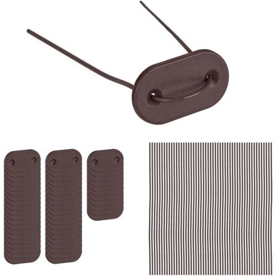 Relaxdays Privacy Screen Fittings Kit - Brown Relaxdays Privacy Screen Fittings Kit - Brown