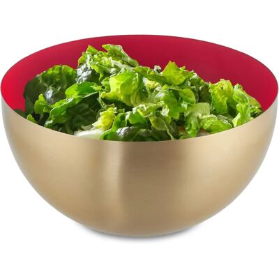 Relaxdays Rood/Goud Saladeschaal - Saladeschaal Relaxdays Rood/Goud Saladeschaal - Saladeschaal