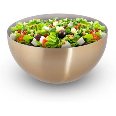 Relaxdays Stainless Steel Salad Bowl - Gold and Silver - 25cm Relaxdays Stainless Steel Salad Bowl - Gold and Silver - 25cm