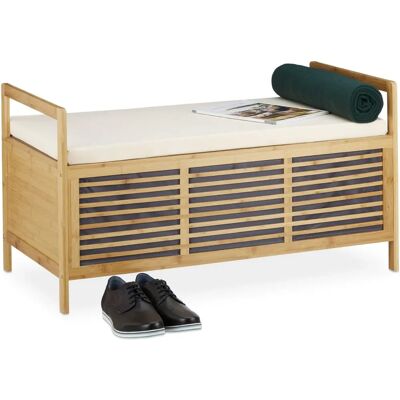 RELAXDAYS Bambus Aufbewahrungsbank & Hocker - Vielseitig & Feuchtigkeitsbeständig RELAXDAYS Bambus Aufbewahrungsbank & Hocker - Vielseitig & Feuchtigkeitsbeständig